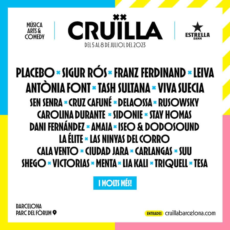 cruilla festival 2023 cartel